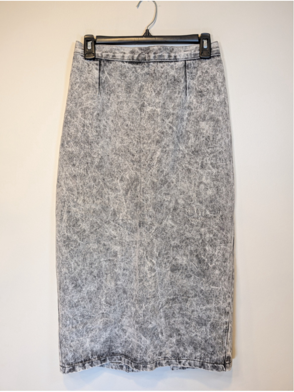 Vintage FIRST Denim Acid Wash Midi Skirt High Waisted Modern S 27 Small